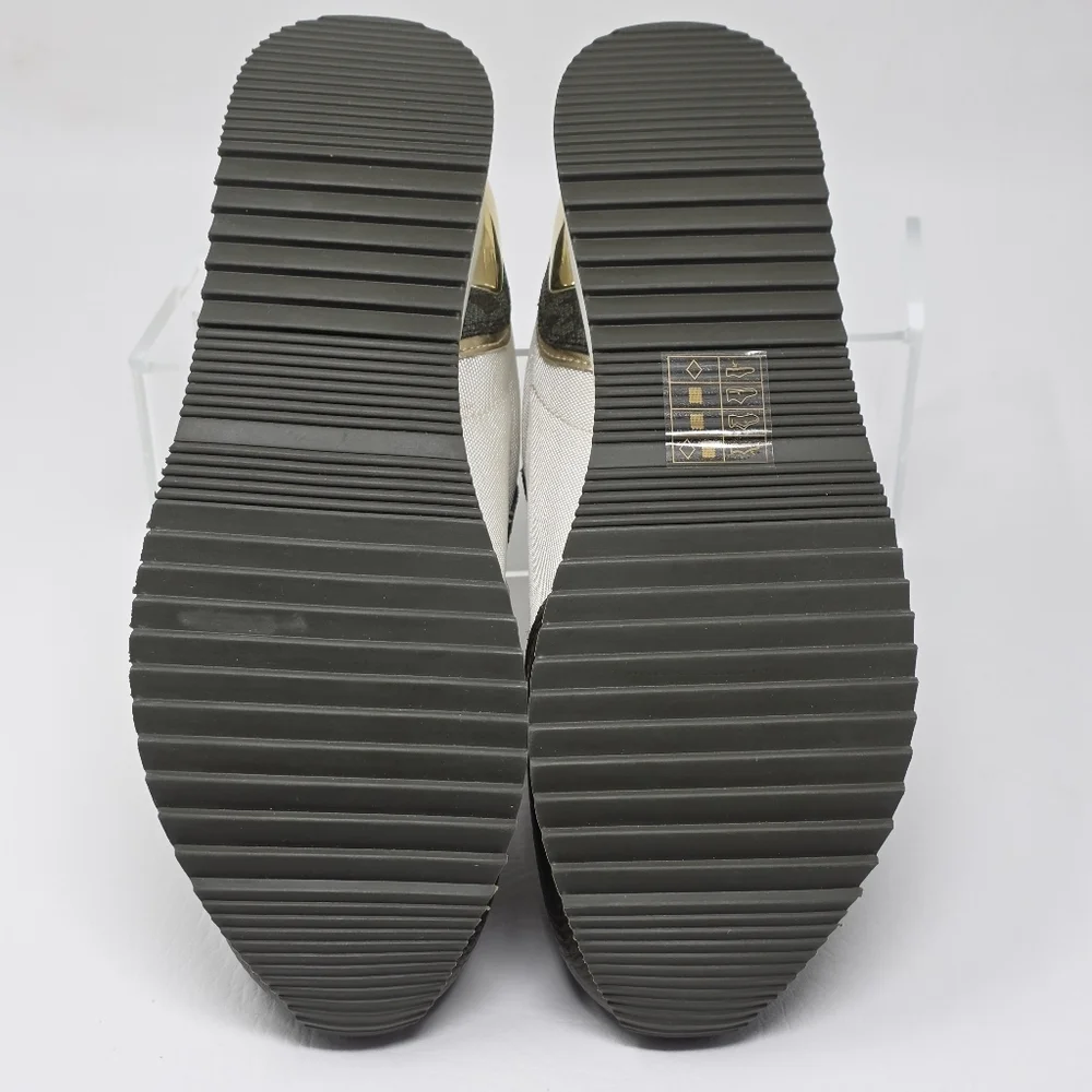 Michael Kors Women's Trainer Lace Up Sneakers Green White Size 9M New - Picture 6 of 11